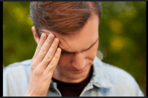 Man facing balance disorder